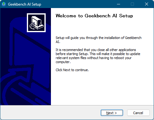 Geekbench AI - インストール