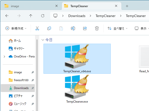 Temp Cleaner - 実行ファイル