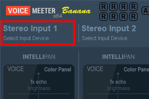 「Stereo Input 1」をクリック