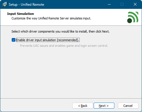 インストール - Input Simulation