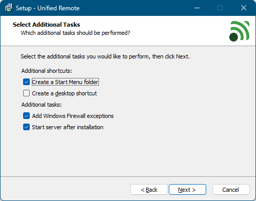 インストール - Select Additional Tasks